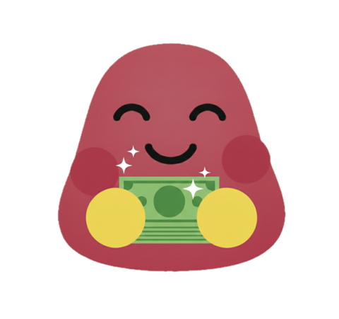 Yampli mascot holding rewards